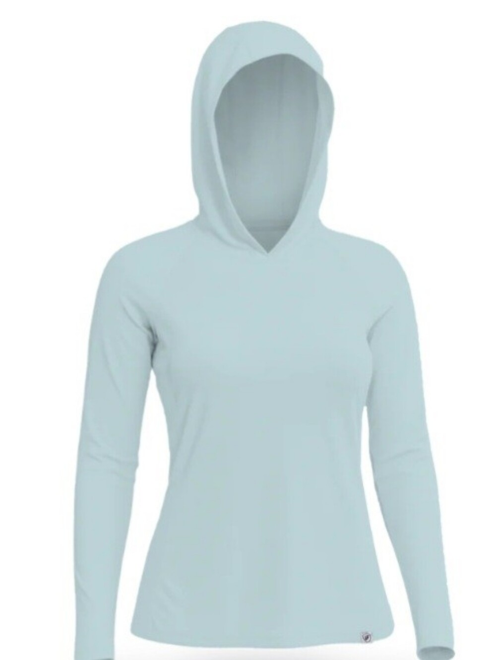 50% UV Protective Women’s Aqua Hooded Long-Sleeve Top